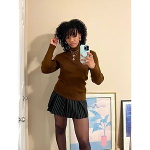 ❌SOLD❌ Vintage Nordstrom Chestnut Brown Knit Turtleneck